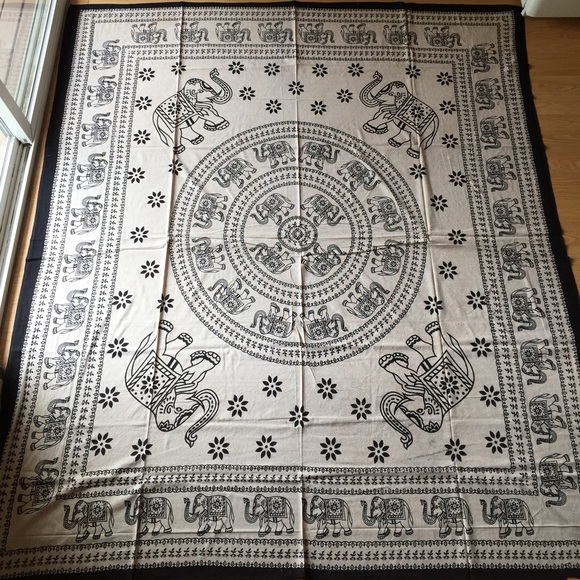 White elephant tapestry