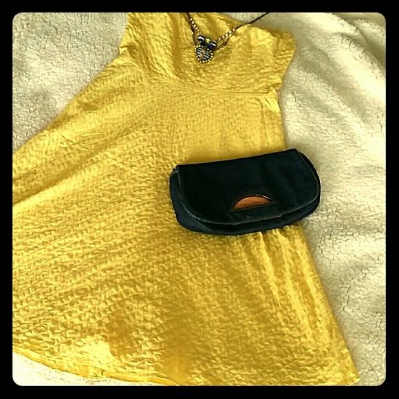 J. CREW yellow strapless dress