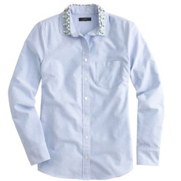 J Crew shirt with collar embellishment size 4