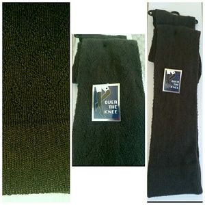 Brown over the knee socks