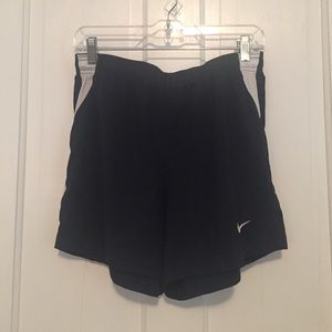 Navy Blue and White Nike Dri-Fit Shorts