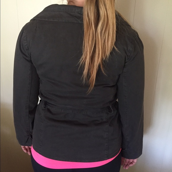 Dark Gray GAP Motozip Canvas Jacket - Picture 2 of 4