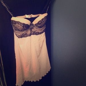 Nude and black lingerie with lace details