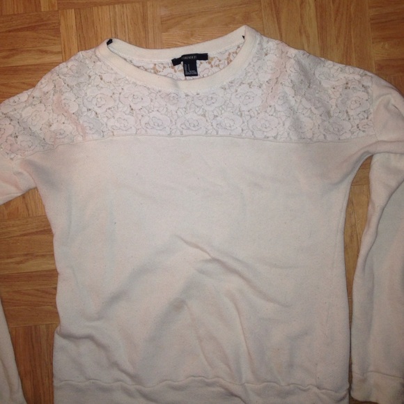 long sleeve lace neck shirt from Forever 21