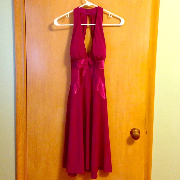 Fuchsia Morgan and Co. Halter Dress