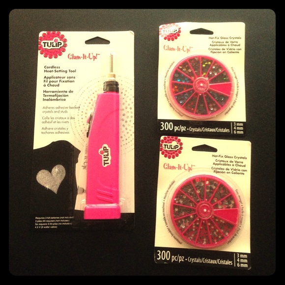 HOT FIX cordless heat setting tool & crystals