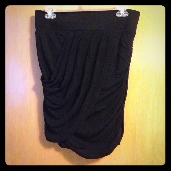 Black wrap skirt