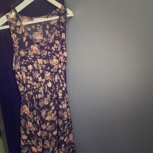 Floral hi-Lo, sheer dress