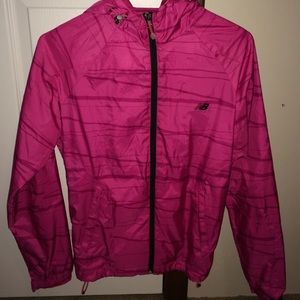Pink patterned rain jacket!