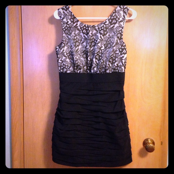 Black & Ivory lace dress from Express