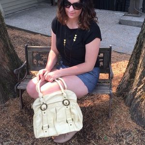 Pale Yellow faux leather ALDO Shoulder Bag
