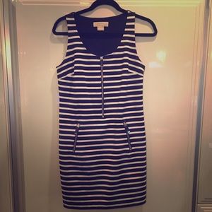 Michael Kors black white stripes dress size PM