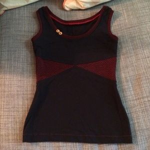 Black and red tank top