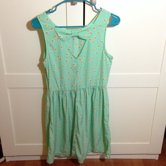 Mint floral summer dress - Picture 2 of 2
