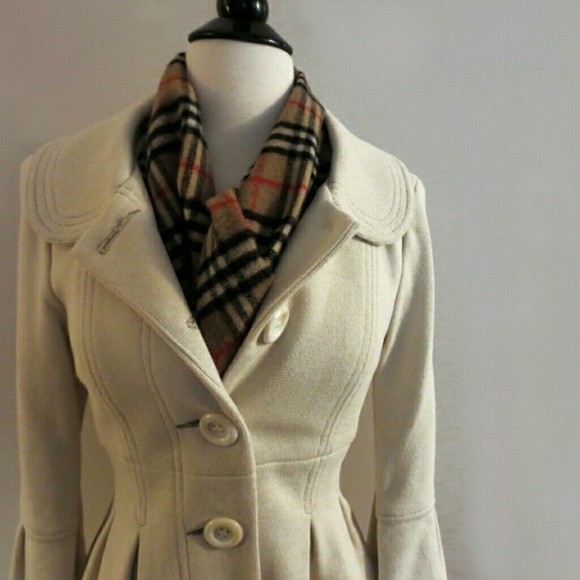 Nanette Lepore Jackets & Blazers - LOWEST Nanette Lepore Cream Peacoat Coat