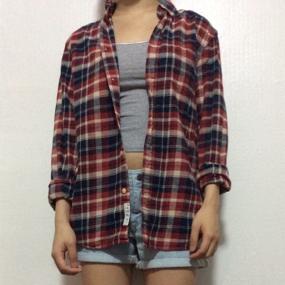 H&m red plaid shirt