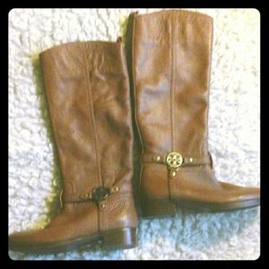 Tory Burch Camel Brown Riding Boots
