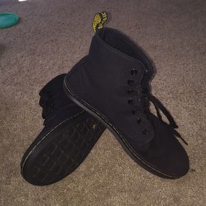 Dr martens black canvas material