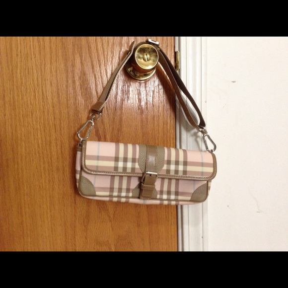 Pink plaid crossbody bag