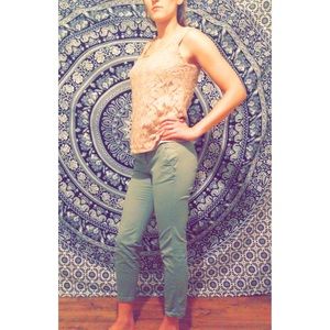 Sage Green Capris Pants