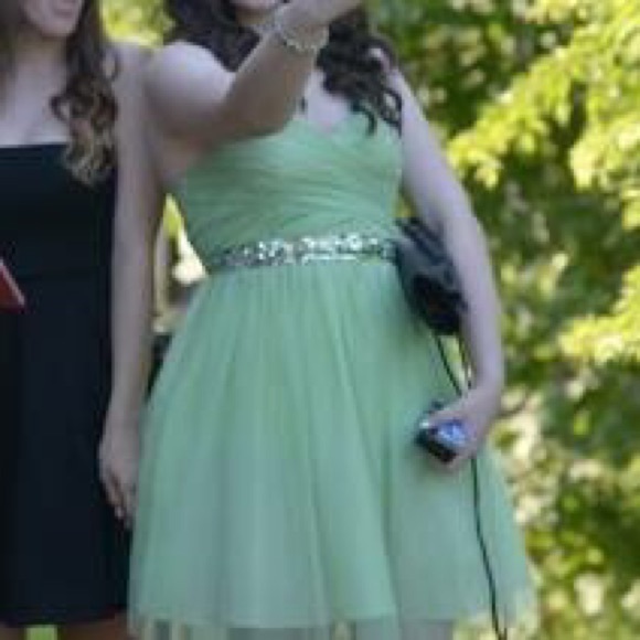 mint green formal dress