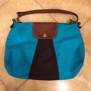 Longchamp two-tone handbag.