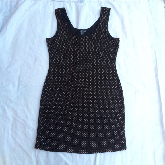 Black Bodycon Gold Studded Dress