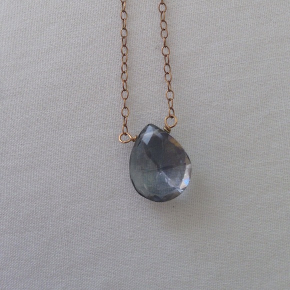 Necklace with a smoky stone