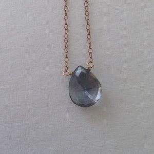 Necklace with a smoky stone