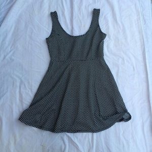 Black/White Polka Dot Skater Dress