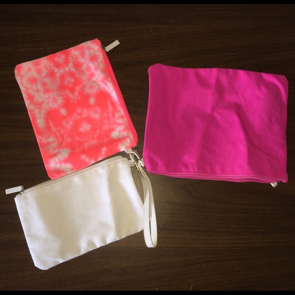 3 Victoria's Secret PINK top zipper pouches - Picture 2 of 3