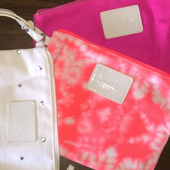 3 Victoria's Secret PINK top zipper pouches - Picture 3 of 3