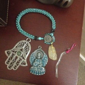 Spiritual Pendants and Bracelet