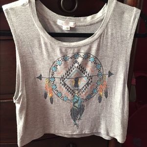 Crop top w pattern