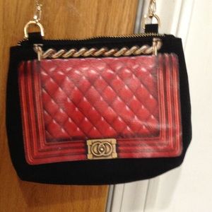 Whimsical trendy crossbody bag cute hipster chain