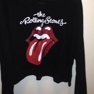 cropped Rolling Stones sweater