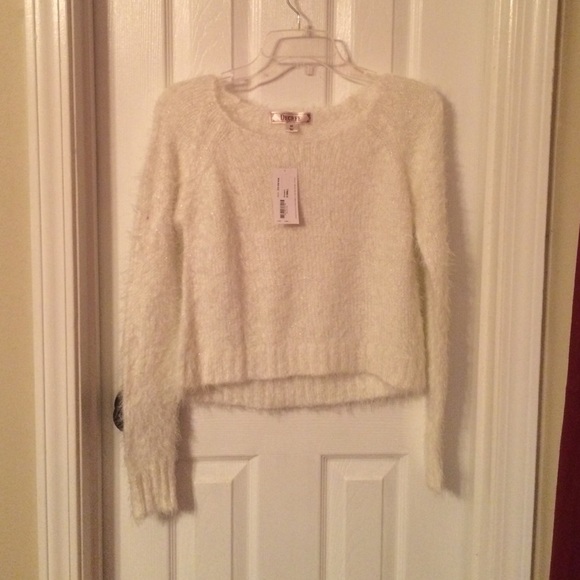 White sparkle sweater