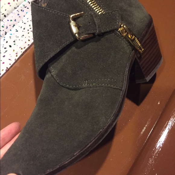 Dolce Vita Green Suede Booties