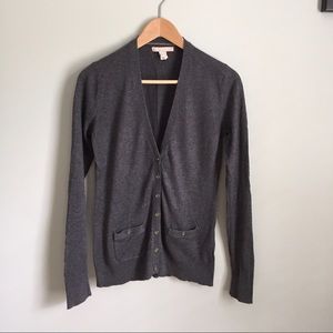 Banana Republic V-neck Cardigan in Charcoal