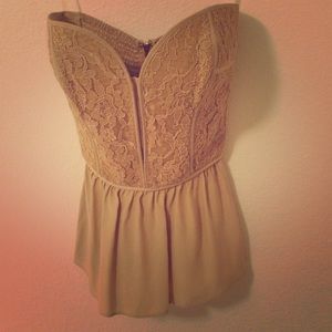 Parker silk and lace bustier - size S