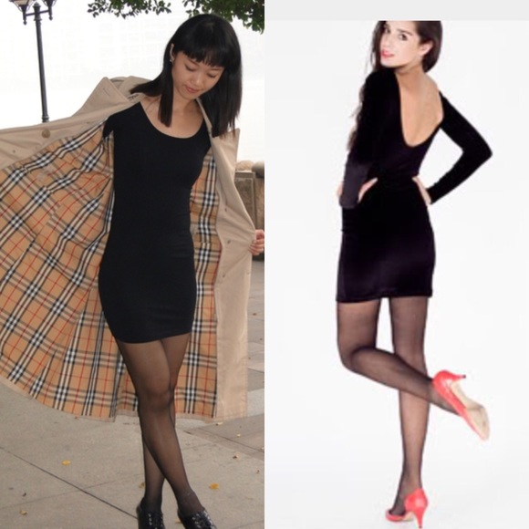 **SOLD**Black Zara Mini dress with scoop neck back
