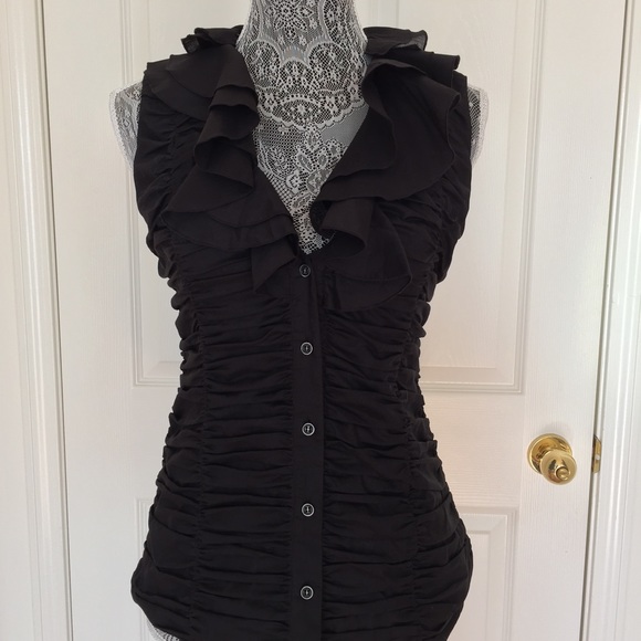 NWT Catherine Malandrino ruched cotton blouse