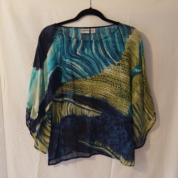 Chico's Sheer Blouse, gently worn...