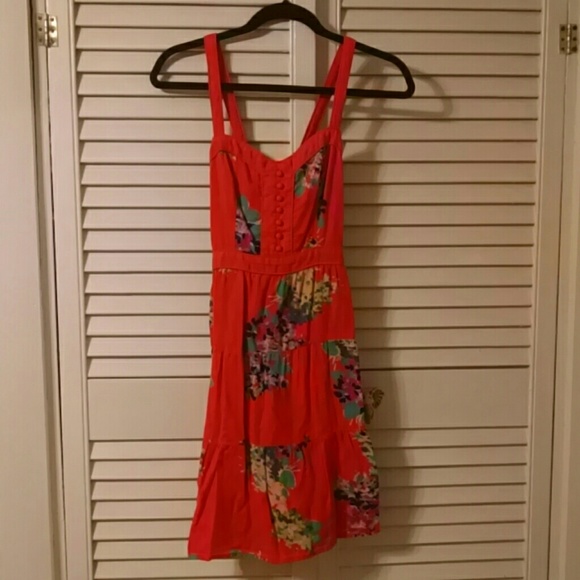 Adorable floral red dress