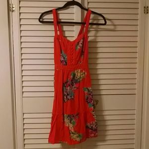 Adorable floral red dress
