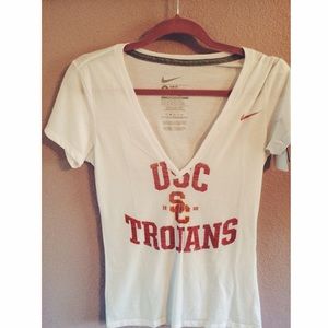 USC NIKE SLIM FIT V NECK