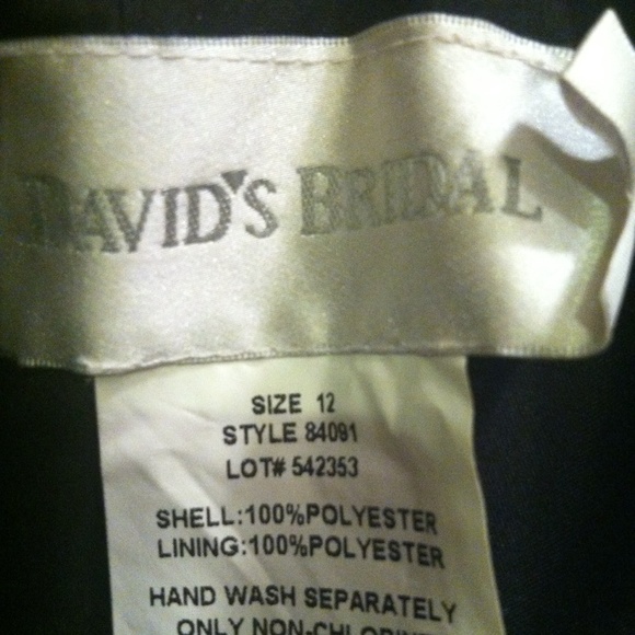 David's Bridal bridesmaid short pick up dress - Picture 3 of 3