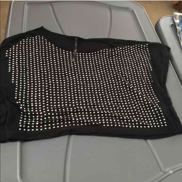 Black sparkle crop top