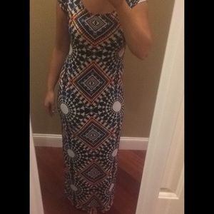 Tribal Print Maxi Dress