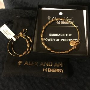 Alex and Ani Bracelet with Matching Earrings